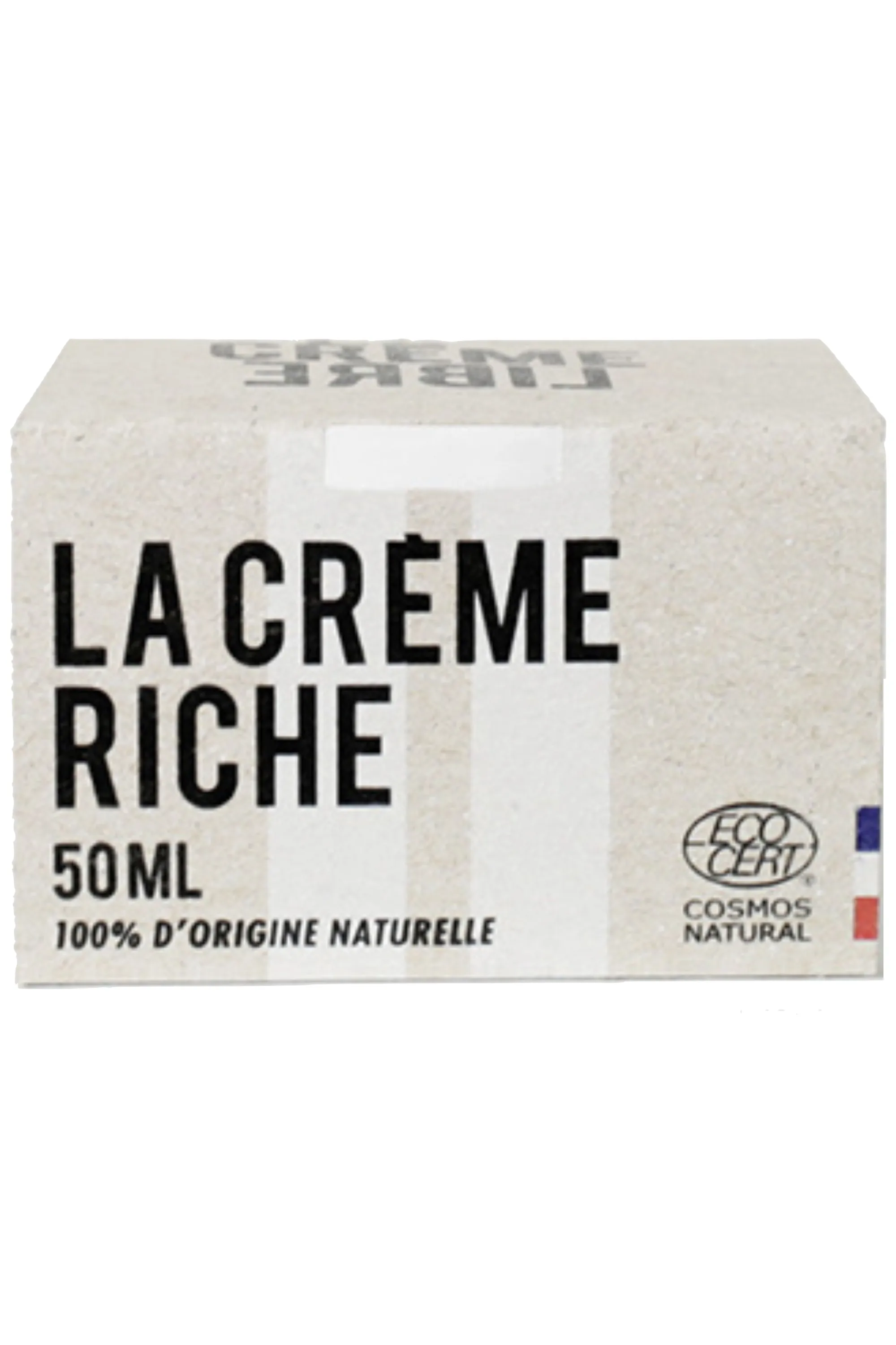 LA CRÈME LIBRE Crème hydratante riche rechargeable avec son pot en béton-50 ml