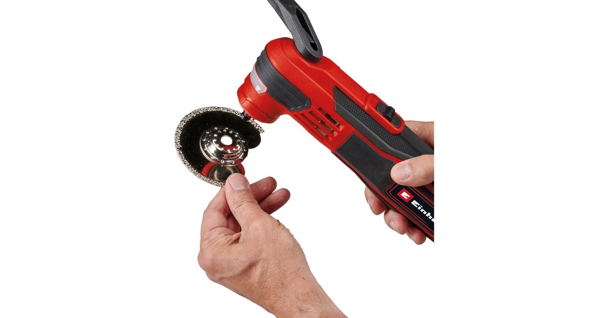 EINHELLTE-MG 350 EQ Multitool multifunctioneel gereedschap  (Rood/zwart, Incl. koffer, invalzaagblad en schuurpapier)