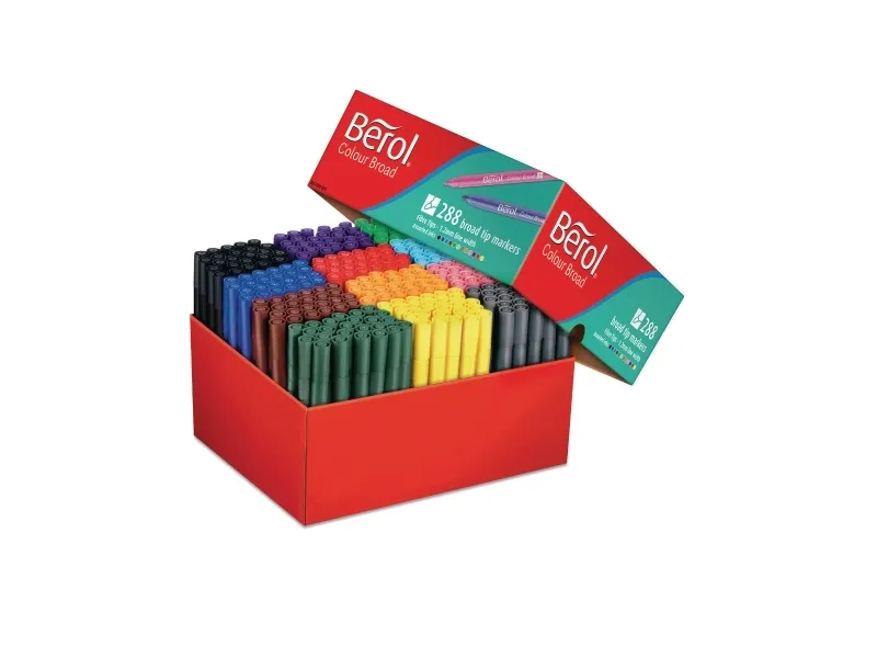 Fibertuscher, Berol Colourbroad, pakke a 288 ass. stk