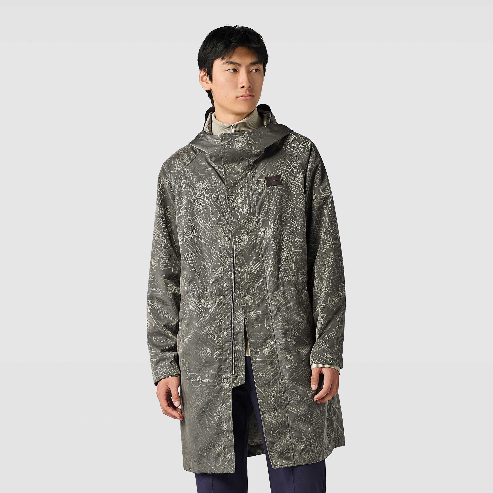 Parka Longue Et Pliable En Nylon Scritto