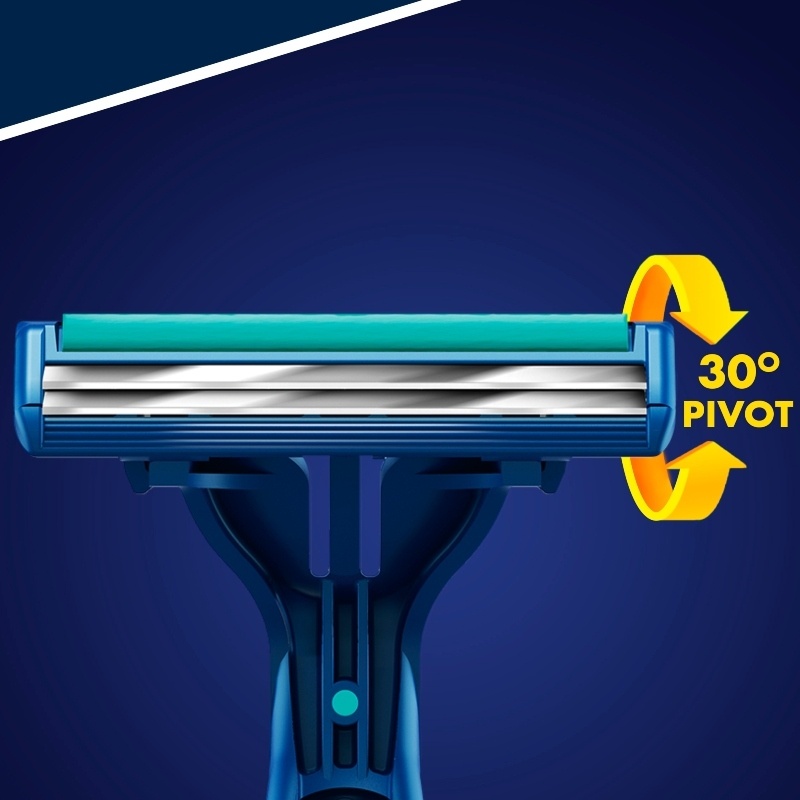 Gillette Blue II Plus Slalom Single Razor 10 Pieces