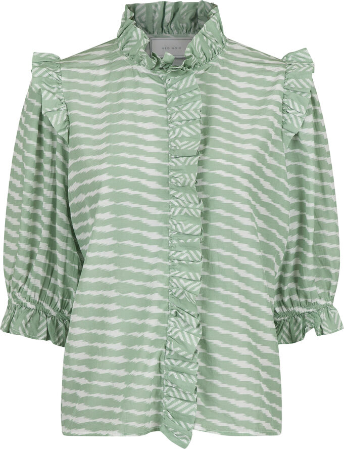 Neo Noir Chacha Graphic Blouse Dusty green