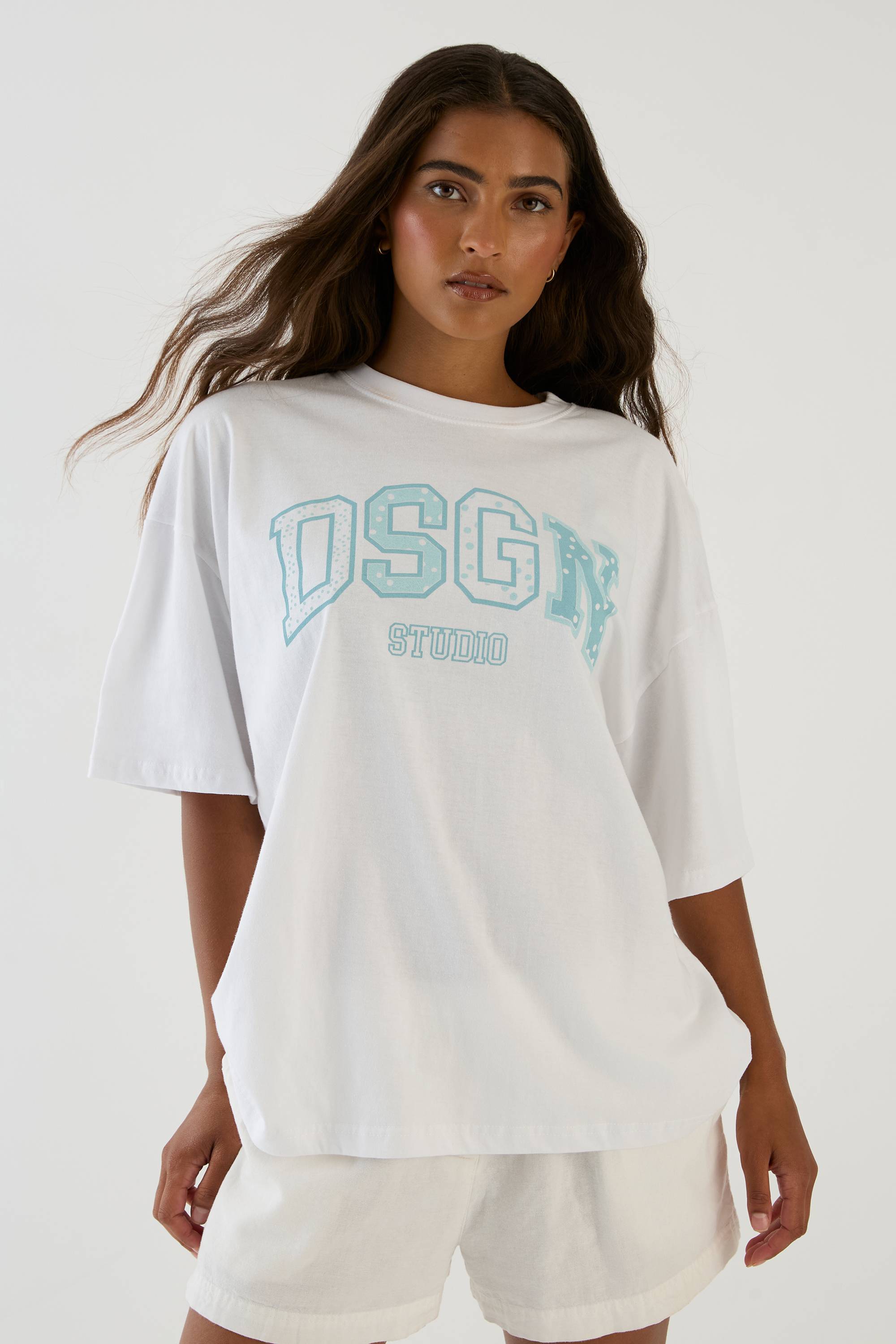 T-shirt Oversize À Pois Style Universitaire Dsgn Studio