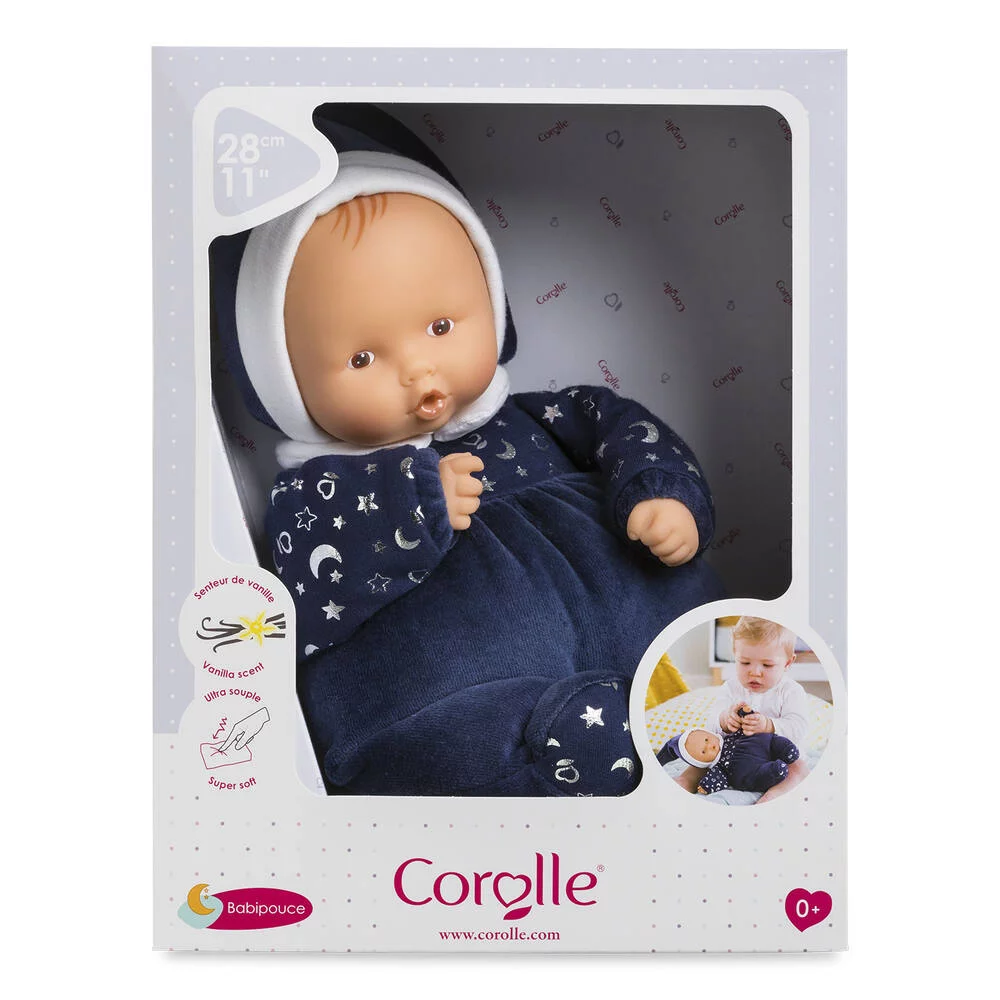 DOUDOU - BABIPOUCE NUIT ETOILEE -  MON DOUDOU  COROLLE  - 28  CM