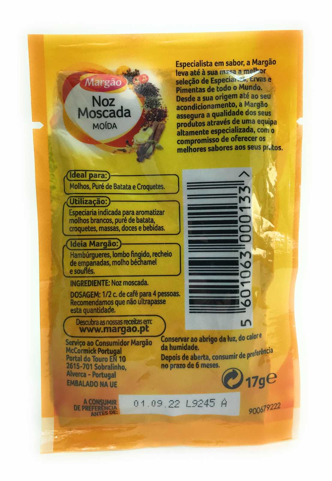 Noz-moscada moída de Margão 17g