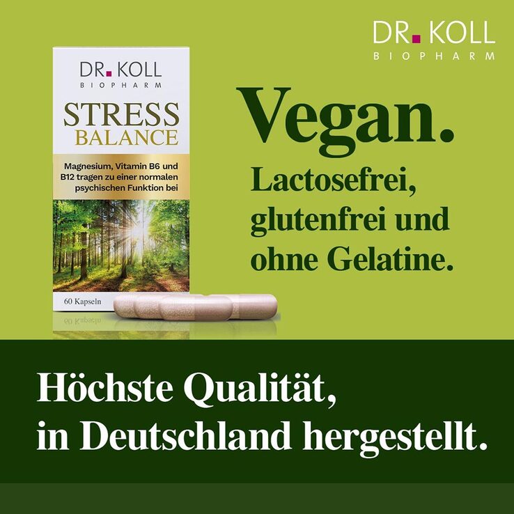Stress Balance Dr. Koll Vitamin B6 + B12 + Magnesium, 60 St