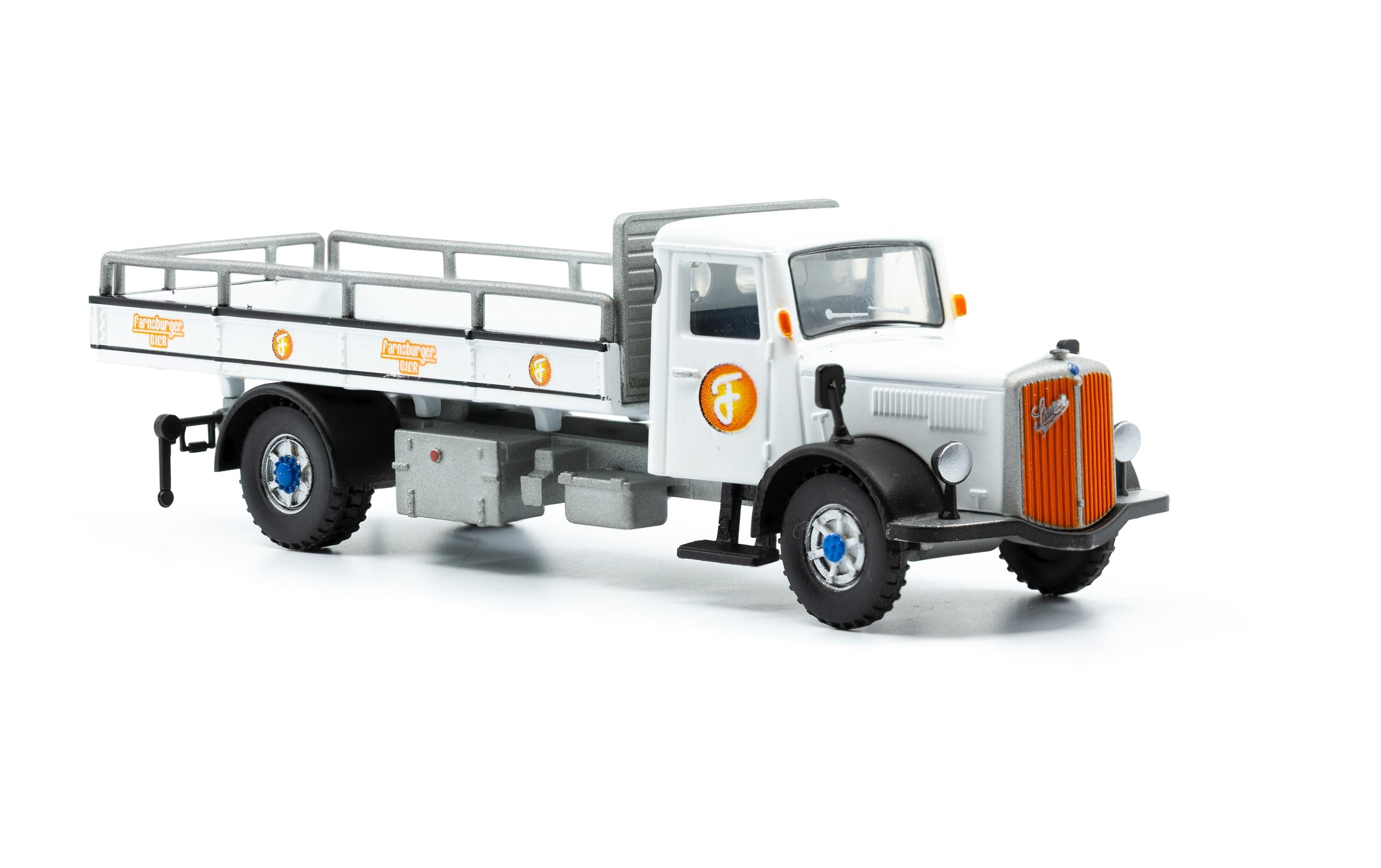 LKW Saurer S4C Pritsche Brauerei Farnsburger 1963 1:87H0 Lastwagen Sammlermodell