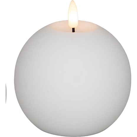 LED lys Real flame kuglelys Ø: 10 cm - Hvid