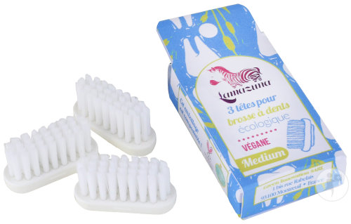 Lamazuna Têtes Pour Brosse À Dents Écologique Végane Médium 3 Pièces