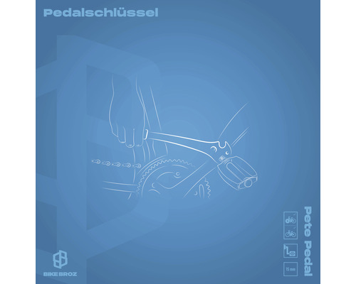 Bike Broz fietspedaalsleutel Pete pedaal