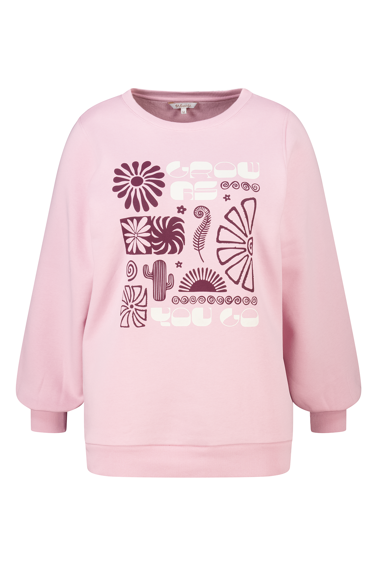 Sweater met print Licht rose