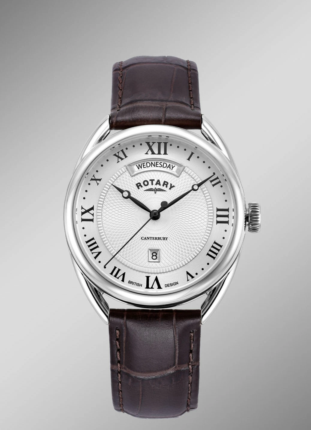 Rotary Quartz-Herrenuhr mit Lederband