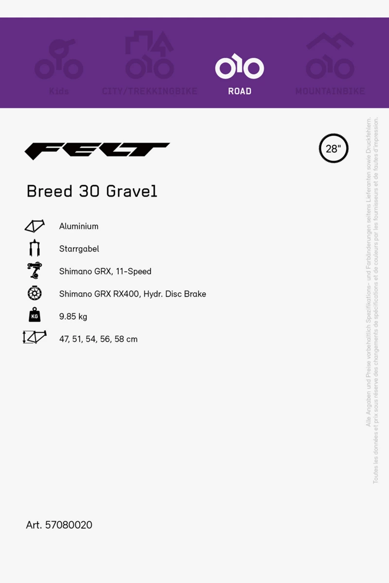 Felt Breed 30 28 Gravel Bike 2023