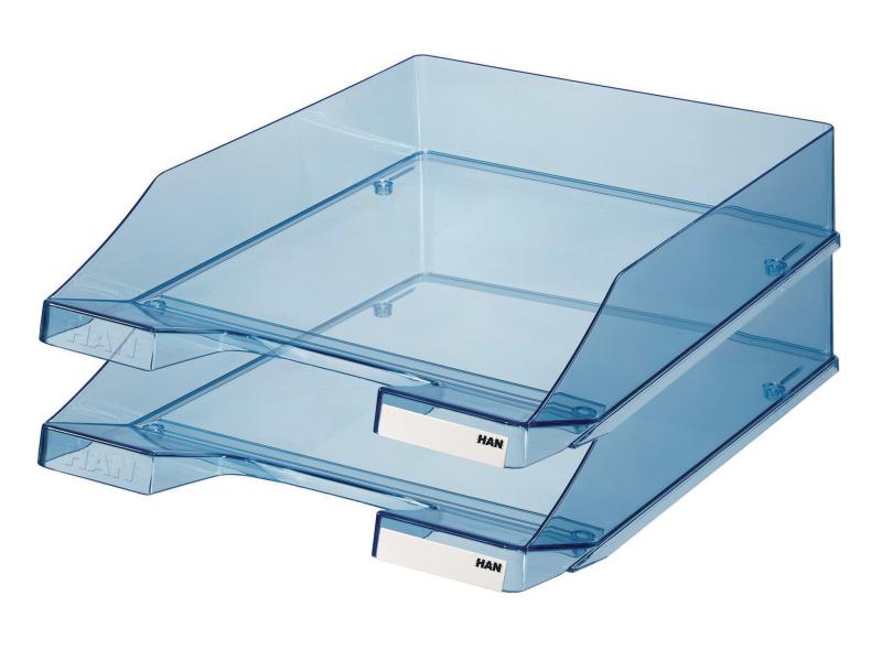 HAN Ablagekorb KLASSIK A4 Blau/Transparent Briefablage