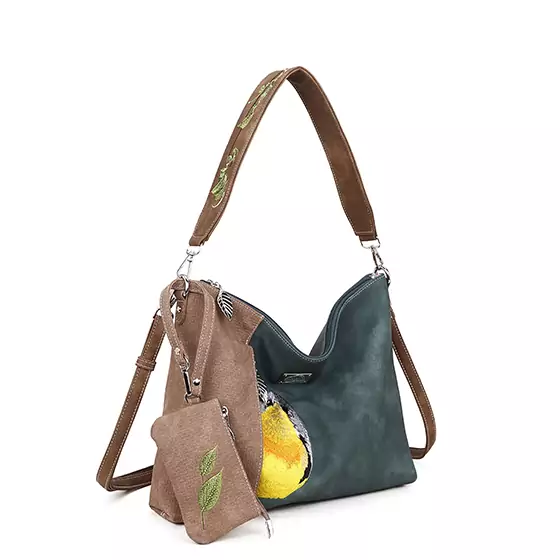 Hi-Di-Hi Buzz Hand/ Shoulderbag Dark Blue/ Brown