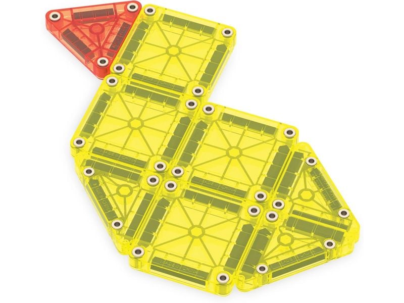 Magna-Tiles MicroMAGS Travel Deluxe 55 Teile Set mit 55 magnetischen Mini-Bauteilen und praktischer Metallbox