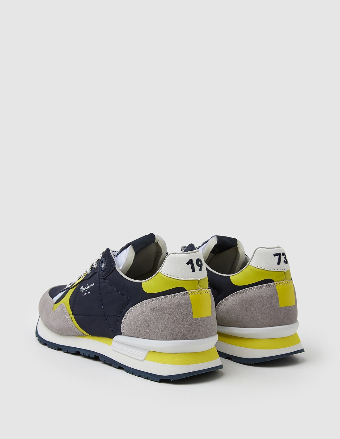pepe jeans baskets de ville homme brit man gris/bleu