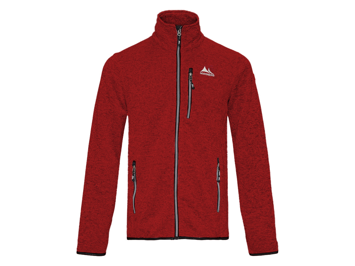 Nordberg Benjamin Bordeaux Melange heren fleecevest