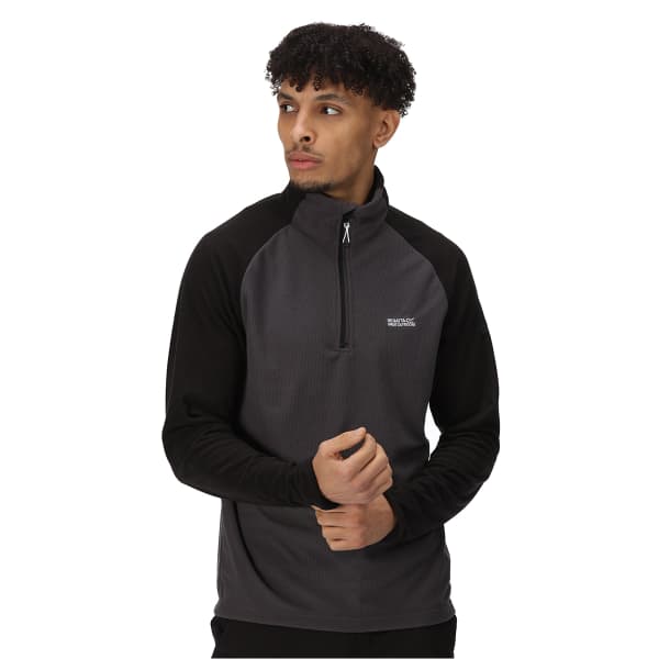 Sweat polaire randonnée REGATTA ELSON II DKGREY/BLACK