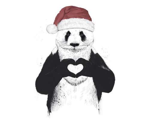 Santa Panda Kerst ansichtkaart 10,5x14,8 cm