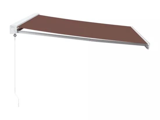 Auvent manuel rétractable marron 400x300 cm