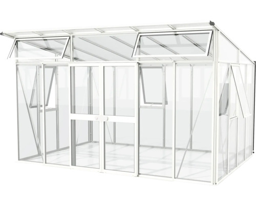 Kas Vitavia Aphrodite 11500, enkelvoudig veiligheidsglas/3/10 mm dubbelwandige polycarbonaat panelen, 275x396 cm, wit