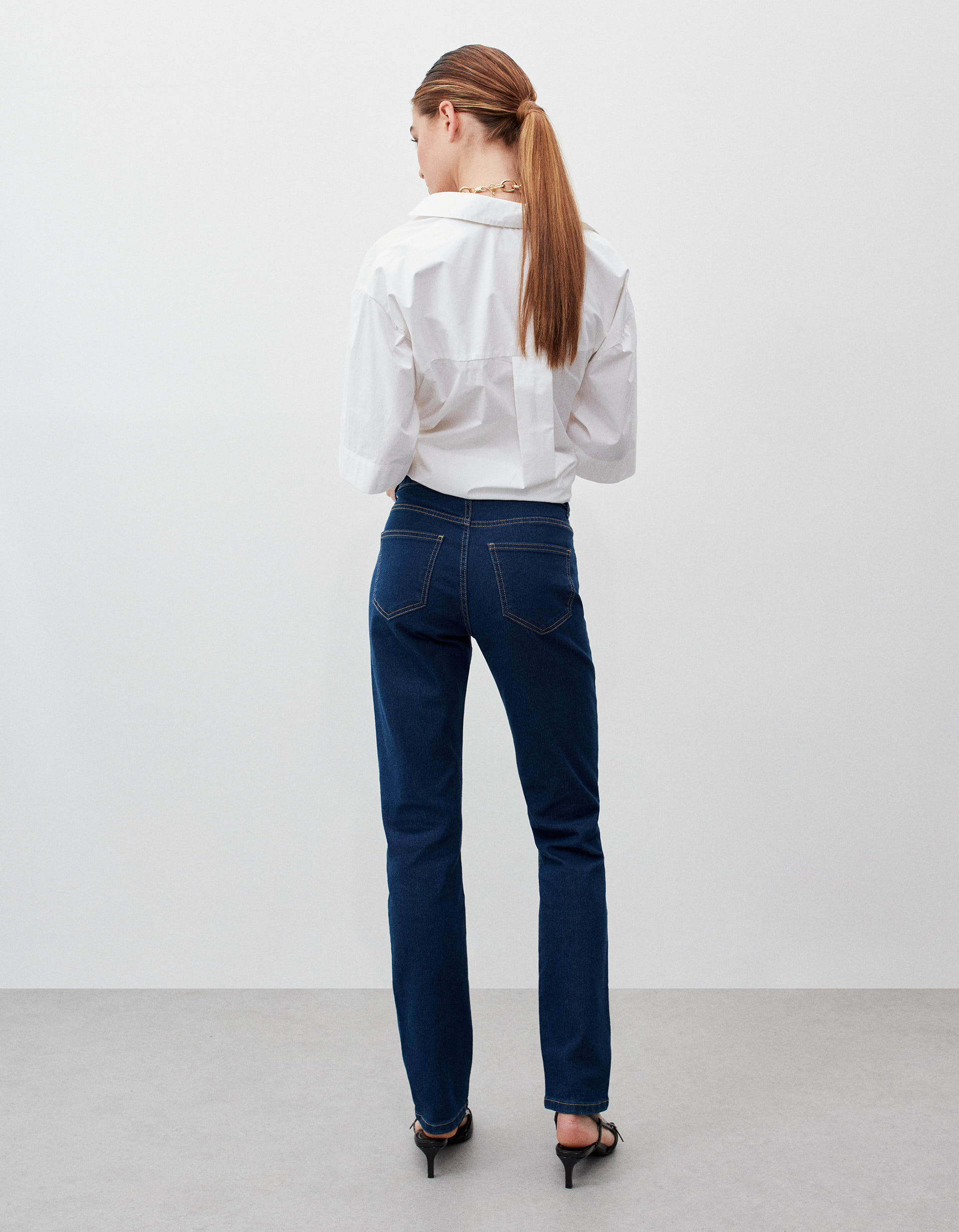 Jeans Slim Fit, Mulher, Azul