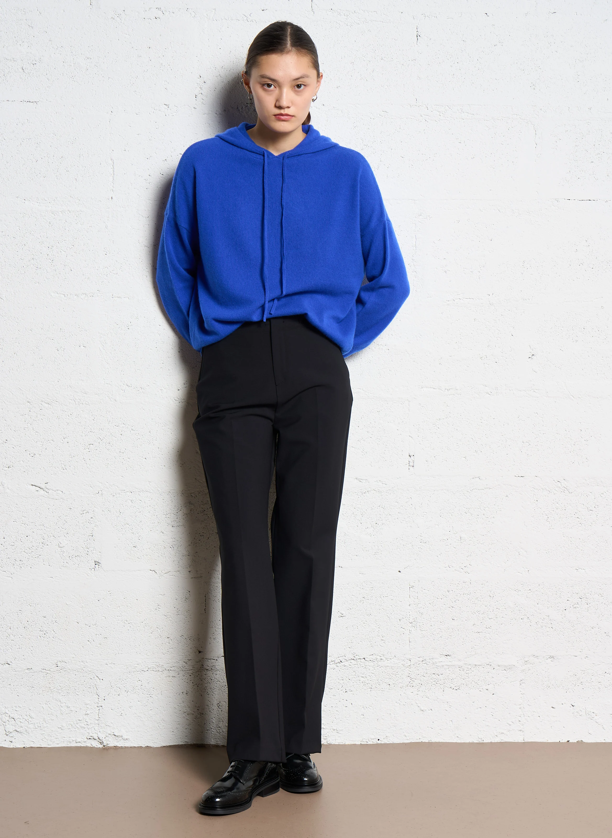 PELAGIE - Pantalon droit à pinces| Noir