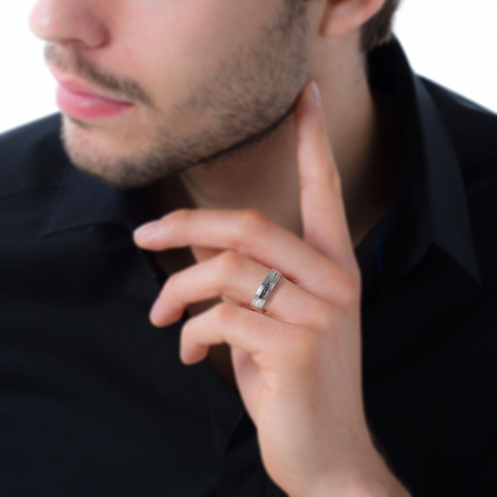 Bague Acier Blanc John