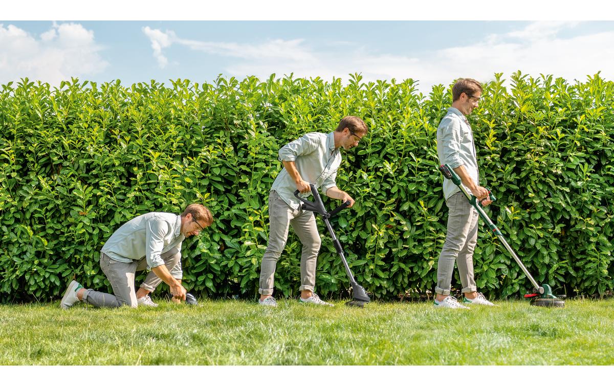 Akku-Rasentrimmer UniversalGrassCut 18 V-26 Solo<br>Rasentrimmer für natürliche und bequeme Gartenarbeit