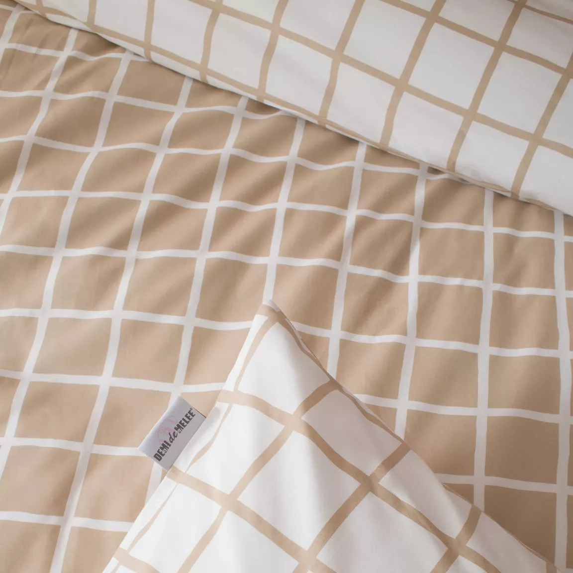 Taie d'oreiller rectangulaire percale de coton (50 x 70 cm) Max Beige