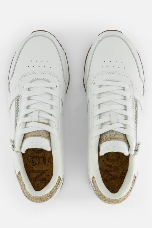 Woden Ydun Zipper Sneakers wit Leer