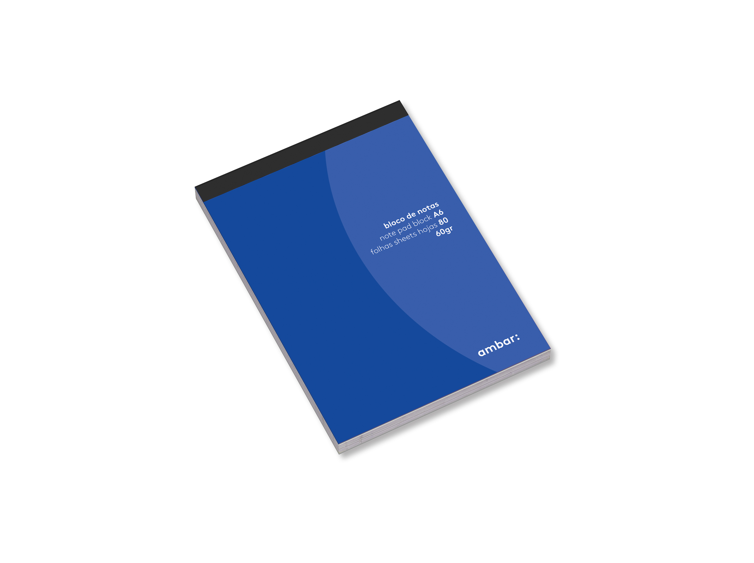 BLOCO DE NOTAS AMBAR LISO A6 80 FOLHAS