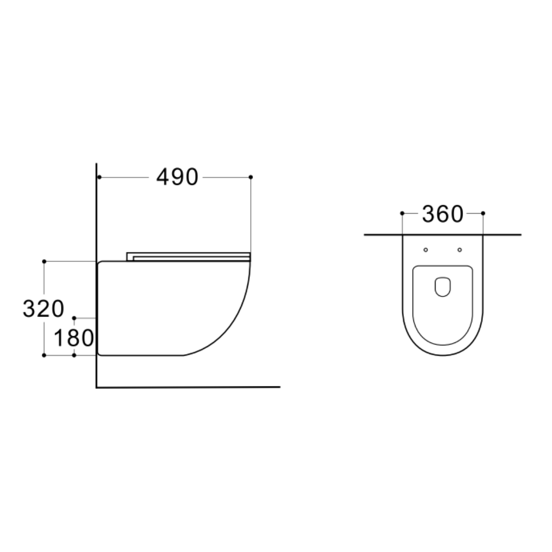 Sanigoods Alan hangend toilet met bidetfunctie wit glans
