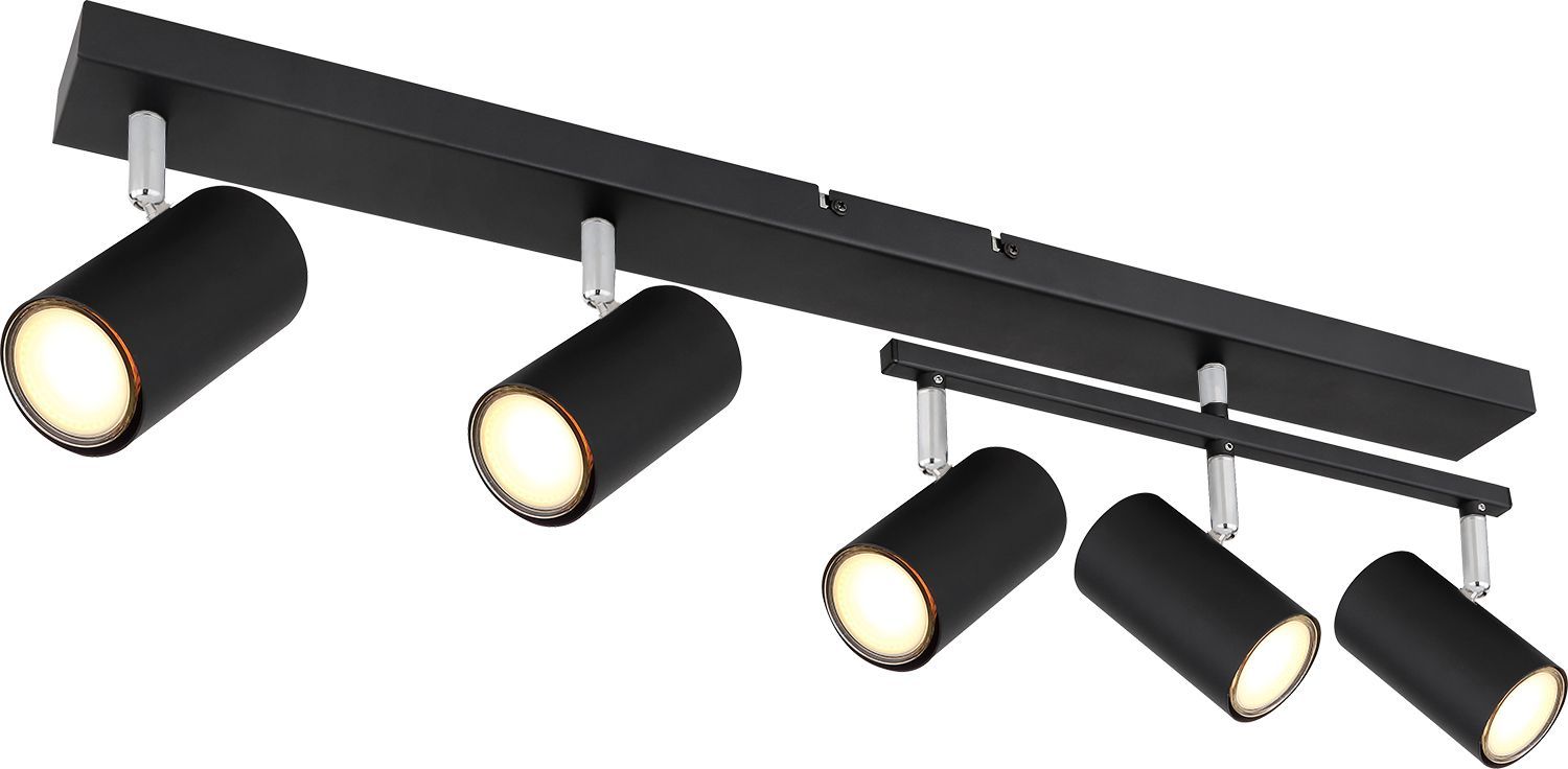 Deckenstrahler - schwarz-matt - beweglich - 70 cm