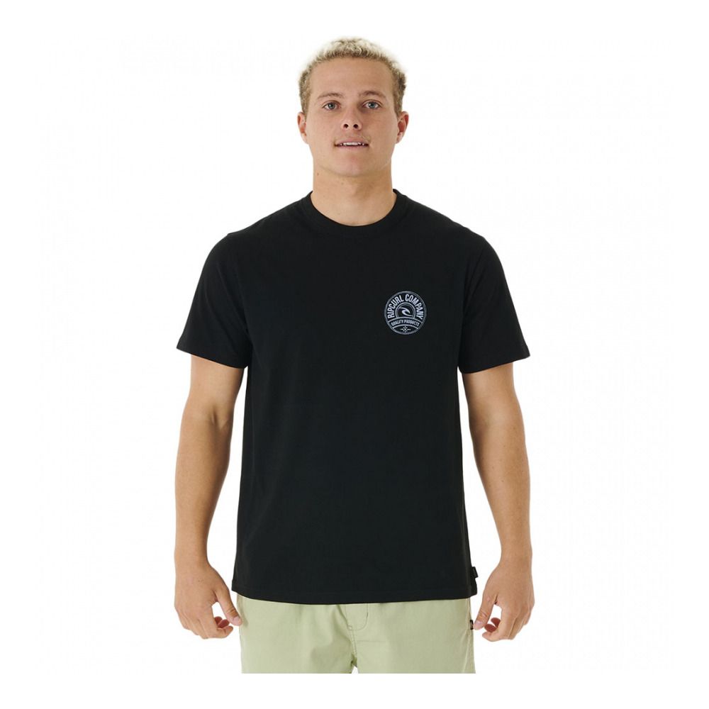 Rip Curl STAPLER - Tee-shirt Homme black