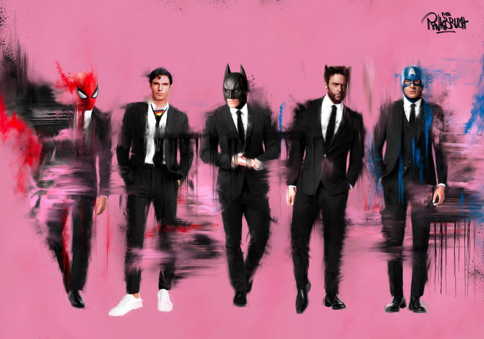 SUPERHEROES by Mr. Pinkbrush - Limited Edition. Edition of: 150. Signed.