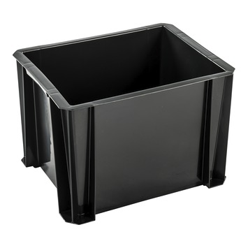Stapelbare opbergbox Heavy Duty 16 liter zwart