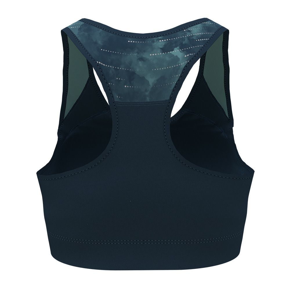 Odlo ESSENTIAL PRINT - Brassière Femme blue wing teal