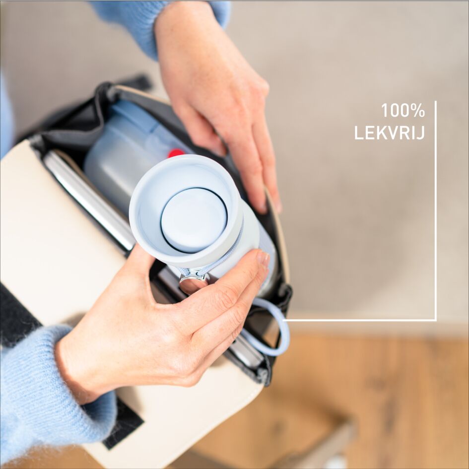beYou N2191610 travel mug met kopvormige dop blauw (0,36L)