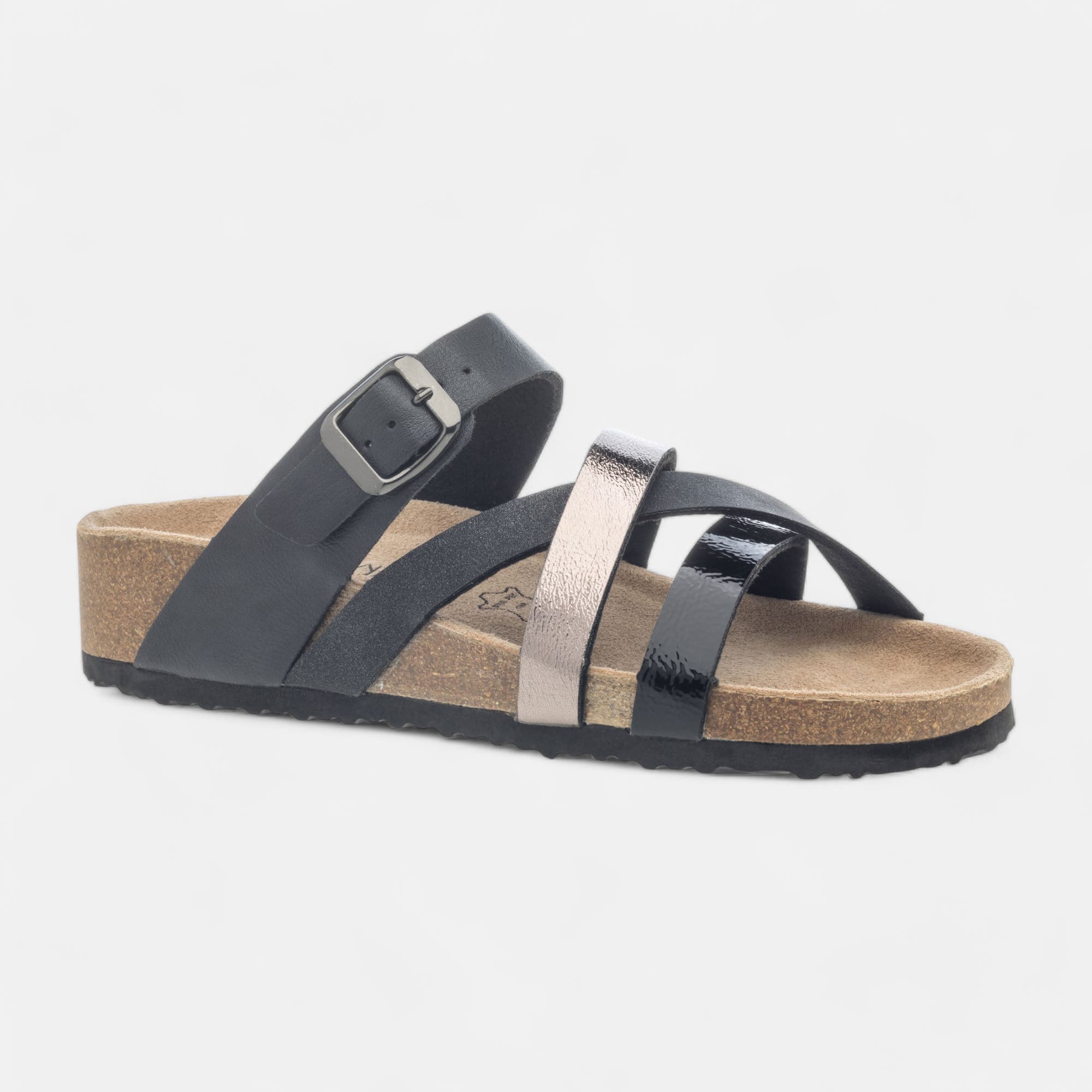 Mules semelle liège Femme noir