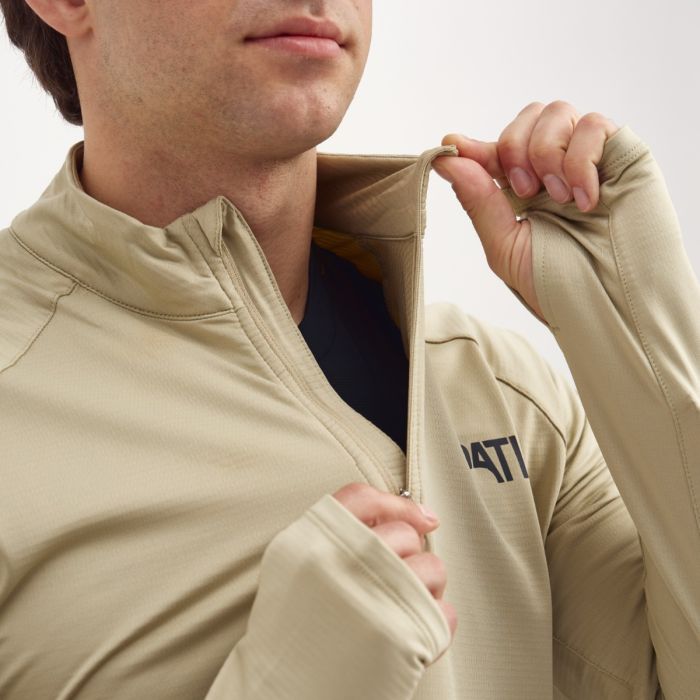 Lipati Herre Trøjer Moderate Half Zip Long Sleeve Brun