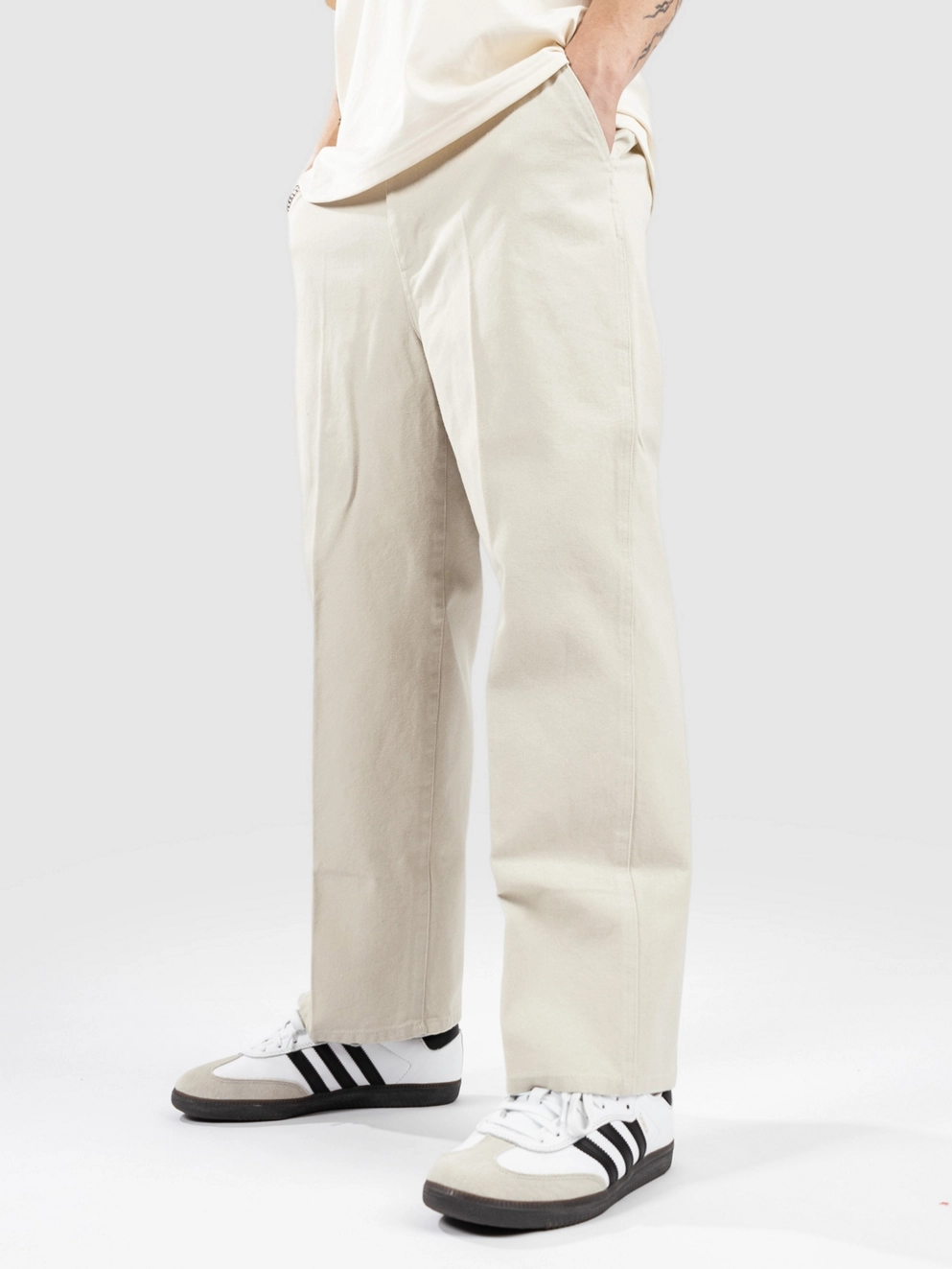 Coal Ballard Cropped Trouser Pants oatmeal