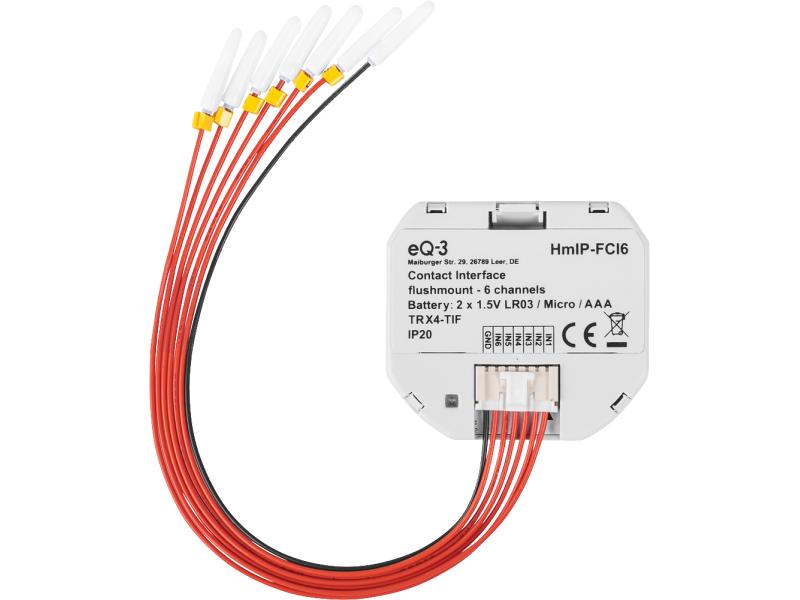 Homematic IP Smart Home Kontakt-Schnittstelle - 6-fach Tasterschnittstelle, Schalterschnitttelle, Kontaktschnittstelle, Interface – HmIP-FCI6