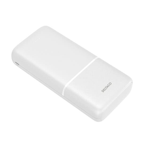 Deltaco Powerbank 20000mAh 2,1A, 10.5W 2xUSB, 1xUSB-C