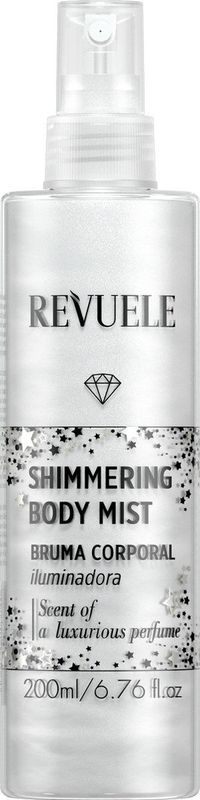 Revuele - Silver Shimmering Body Mist - 200 ml - Met Komkommer en Kokosextract