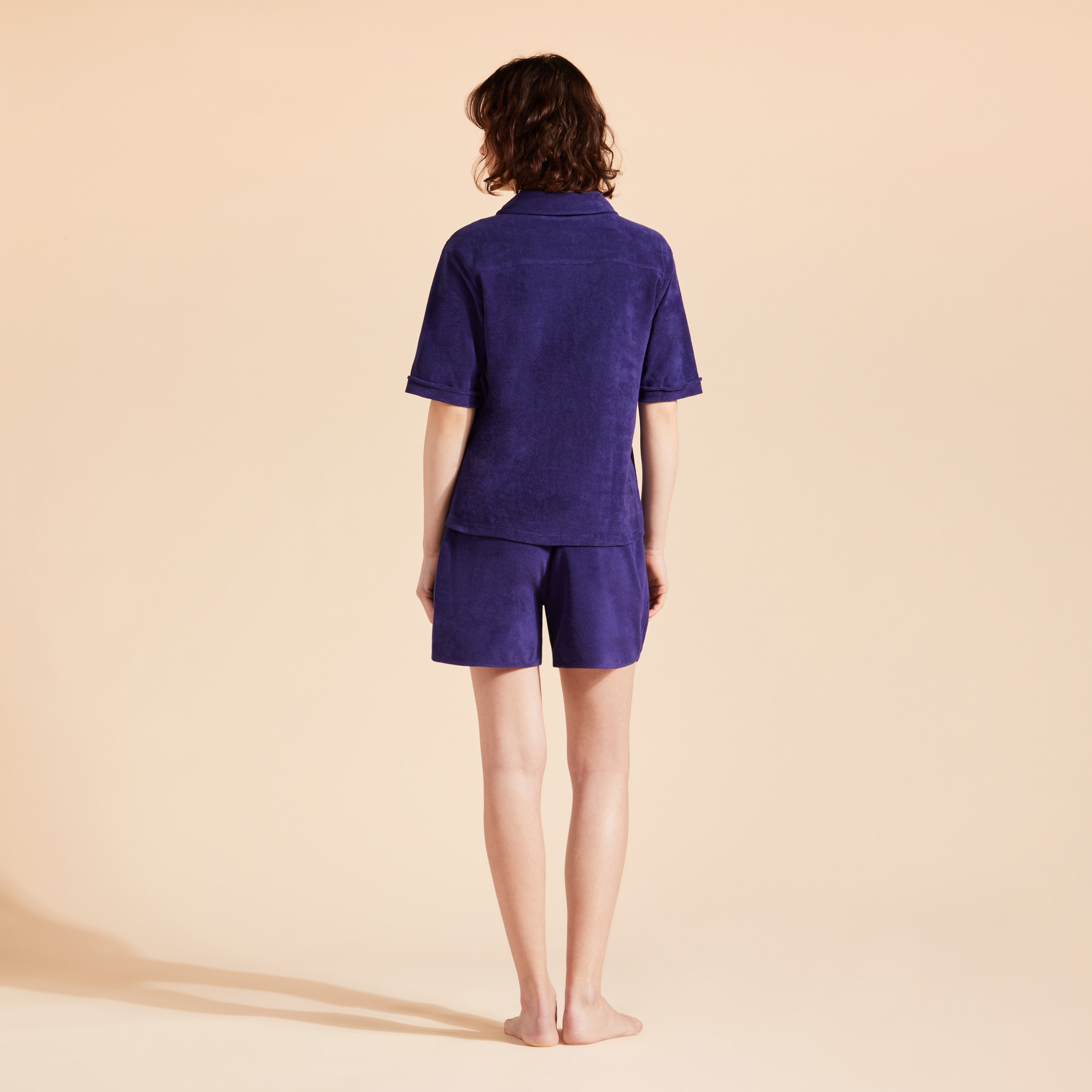 Polo en éponge femme uni