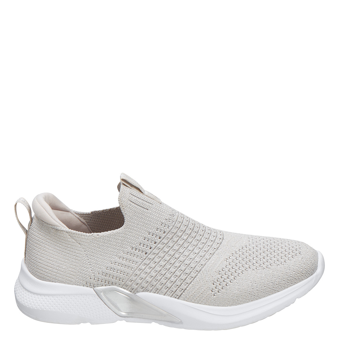 Gina Benotti Damen Sneaker mit Effektgarn hellgrau