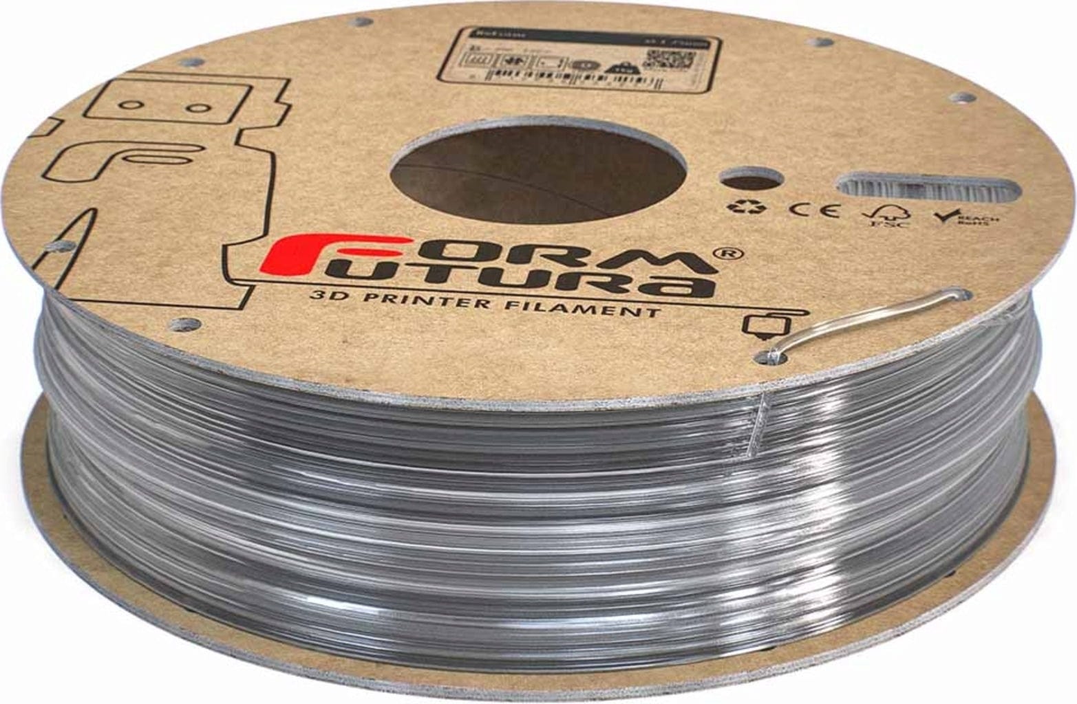 FormFutura  EasyFil PET Clear, 1,75 mm / 750 g    PET-Filament mit hoher Dichte, Härte & Steifigkeit