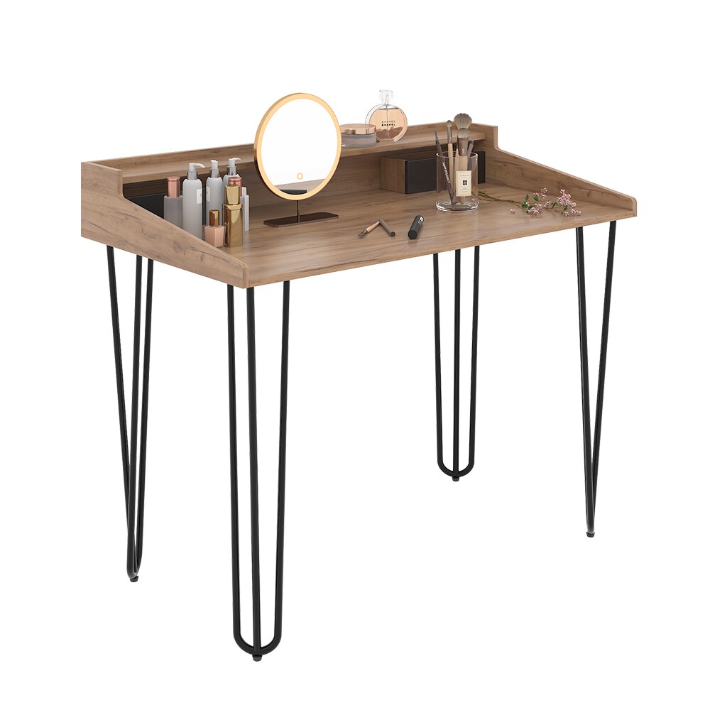Vicco Schminktisch Sannar Eiche Schwarz 110 x 60 cm mit Schubladen